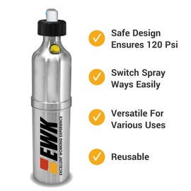 EWK 17 oz (500ml) Thickened Aluminum Refillable Aerosol Spray Can