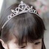 Yean Corona de princesa para niñas, tiara plateada con diamantes