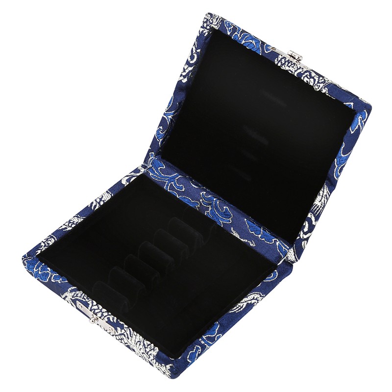 Wooden Silk Cloth Cover Reed Case Holder Storage Box for