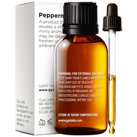 Gya Labs Peppermint Essential Oil - 1.02 Fl Oz - 100% Pure Peppermint Oil for Hair, Skin, Teeth and Gums, Diffuser, Aromatherapy & DIY Candle Making Scent