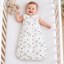 Baby Sleeping Bag 3-18M Cotton One-Piece Sleep Sack – Soft Summer Wearable Blanket for Infant Bedtime & Daily Comfort