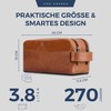 VON HEESEN Toiletry Bag Leather Toiletry Bag for Men and