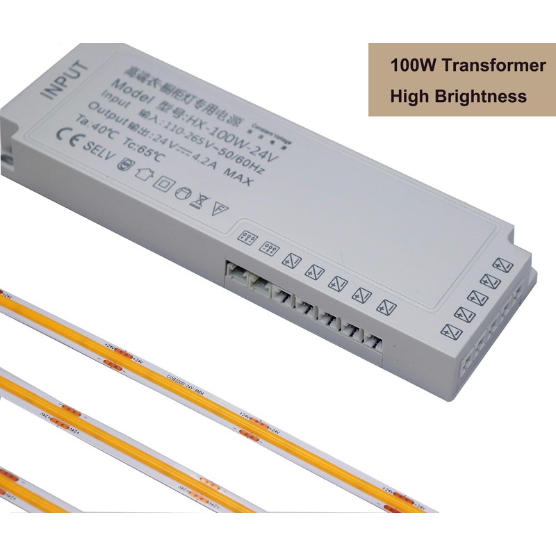GZGMET 6 Pcs COB LED Strips Bright Dispaly Case Under