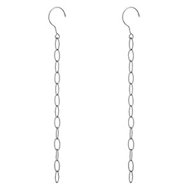 ChasCoCo Clothes Storage Hangers, Set of 2, 201 Stainless Steel Hanger Chain, Vertical Hanging Storage, Space Saver Hangers, Connected, Link Chain, Clothing Organizer, Prevents Creases, Convenient