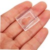 LALAFINA 8pcs Keyhole Hangers Transparent Mounting Clips for Mirrors and