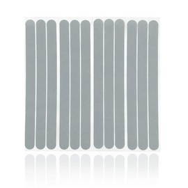 S&X Bathtub Non-Slip Stickers,Gritty Textured Slip-Resistant Treads,Pack of 12 – 0.75 x 11 Inches (Gray)