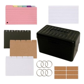 jojofuny Index Card Set Storage Box for Note Organization Flashcards for Teachers Students Ink Resistant for Study Use