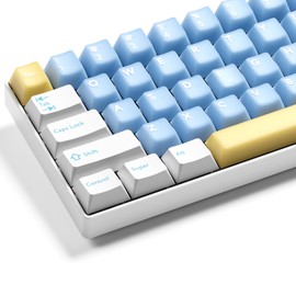 GMKWTL XVX Double Shot PBT Keycaps Set 216 Keys, Cherry Profile Custom Keyboard Keycaps, Jade Translucent Key caps Compatible with 61/64/68/84/87/100/104/108 ANSI and ISO Layout Mechanical Keyboard
