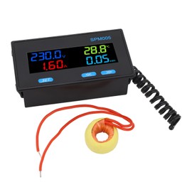 Digital Voltmeter Ammeter Panel 8 in 1 Multifunctional Power Meter Color LCD Display AC Energy Monitor AC60‑300V 200A