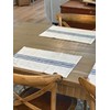 Piper Classics Market Place Blue Grain Sack Stripe Placemats, Set