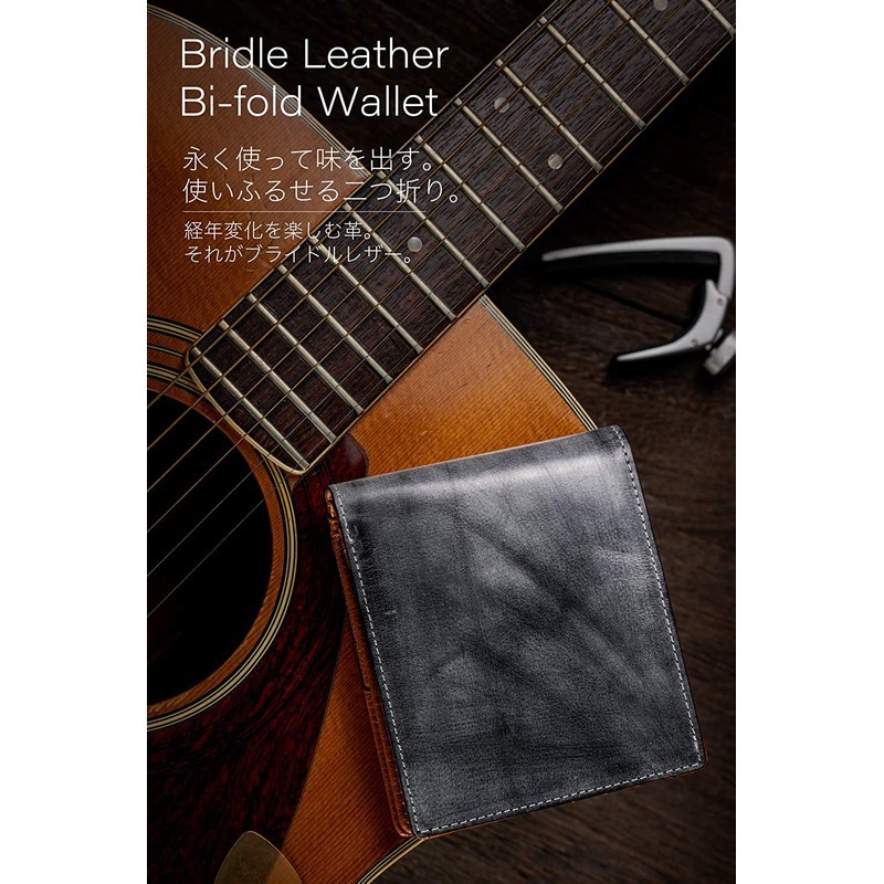 GRACIA Men's Bridle Leather Bifold Wallet, Allows You To Put