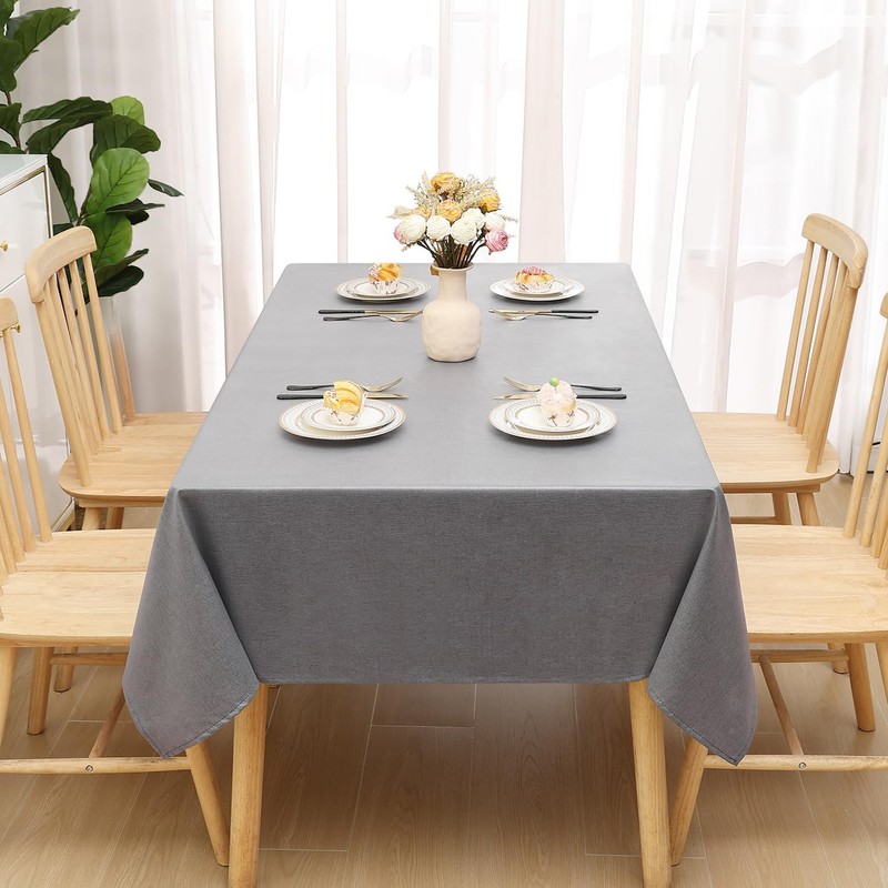smiry Rectangular Table Cloth Wipe Clean 140x200 cm, Wipeable Water