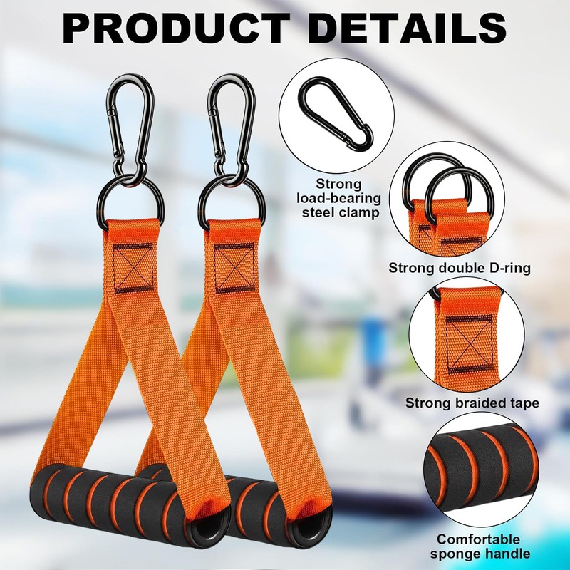 flintronic Resistance Bands Handle, Exercise Band Handles Cable Machine Attachment,