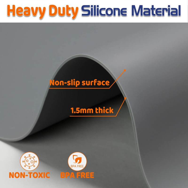 Warome Silicone Mat,78.7”x 23.6” Heat Resistant Mats for Countertop,Extra Large