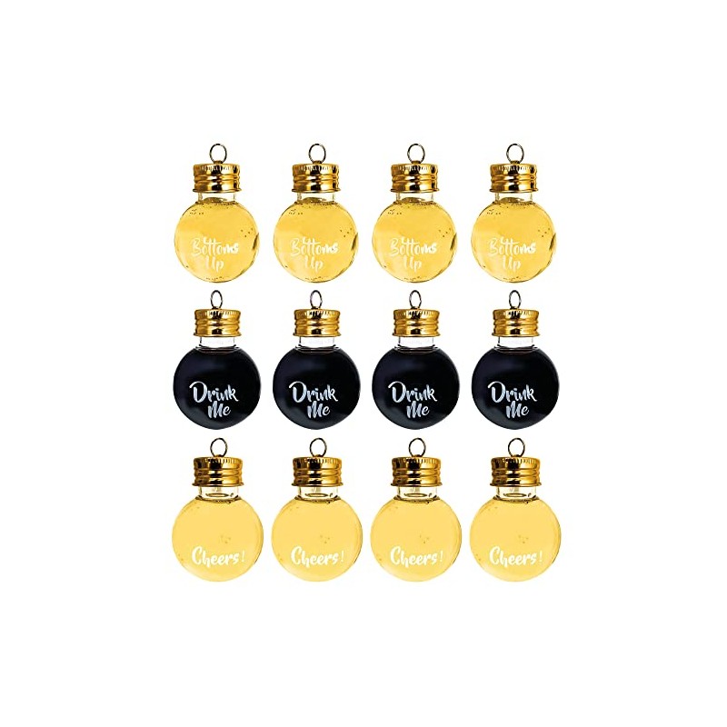 Booze Ball Christmas Ornaments (12 Pack)