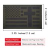 2 PCS EmWoot American Flag Cross Patches Reflective Patch Laser