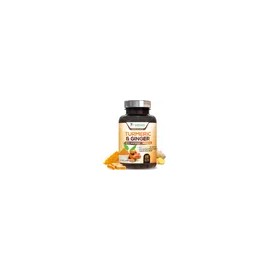 Cápsulas Herbales de Cúrcuma y Jengibre con BioPerine 1950mg x120