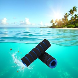 1 Pair Blue Non-Slip Foam Handlebar Grips for Bicycle and Motorcycle – Soft, Durable Sponge Grip Covers for Cycling, Road Racing, Brake Lever Protection – Comfortable Handlebar Tapes, Grips