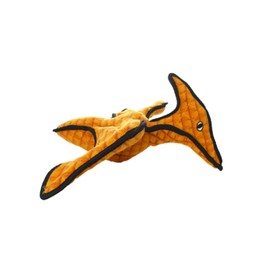 TUFFY - World's Tuffest Soft Dog Toy -Dinosaur Pteradactyl- Squeakers - Multiple Layers. Made Durable, Strong & Tough. Interactive Play (Tug, Toss & Fetch). Machine Washable & Floats.