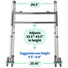 Medline Heavy-Duty Bariatric Folding Walker with 5” Wheels and Durable