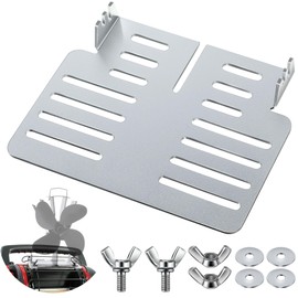 Dreyoo Heat Powered Stove Fan Mounted Accessories, Compatible with Mr. Heater Buddy MH9BX, MH12HB, MH18B, Include Aluminum Alloy Bracket for Fixing Stove Fan, 2 Bolts, 2 Wind Nuts, 4 Washers(Silver)