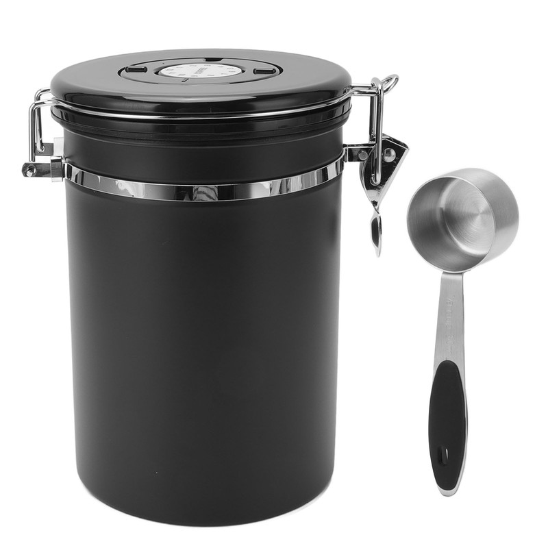 Coffee Bean Storage Stainless Steel Airtight Container Coffee with 30ml