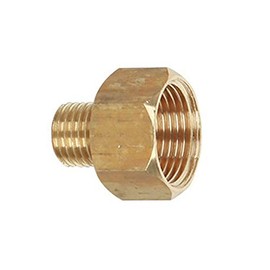 Pressure Washer Adapter BE-TOOL 1PCS Brass Pressure Washer Coupling Adapter Screw Hose Joiner (22mm Female to 14mm Male-Flat)