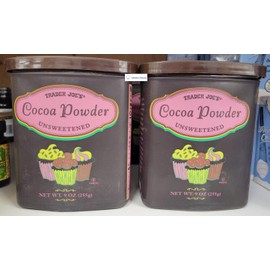 Trader Joe's Cocoa Powder Unsweetened 9oz 255g (Two Tubs)