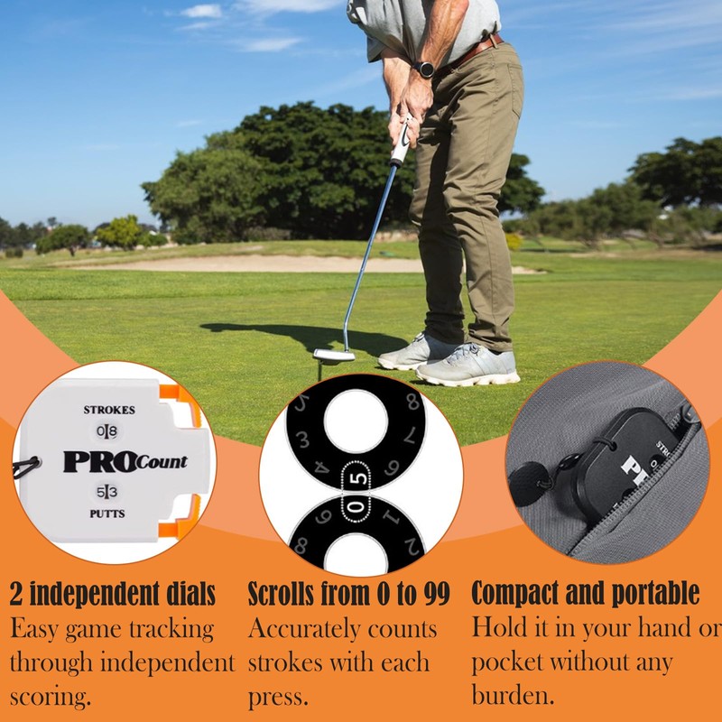 2 Pack Mini Golf Score Shot Stroke Counter Clicker with