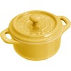 STAUB Stoneware Ceramic 3-pc Mini Round Cocotte Set-Citron