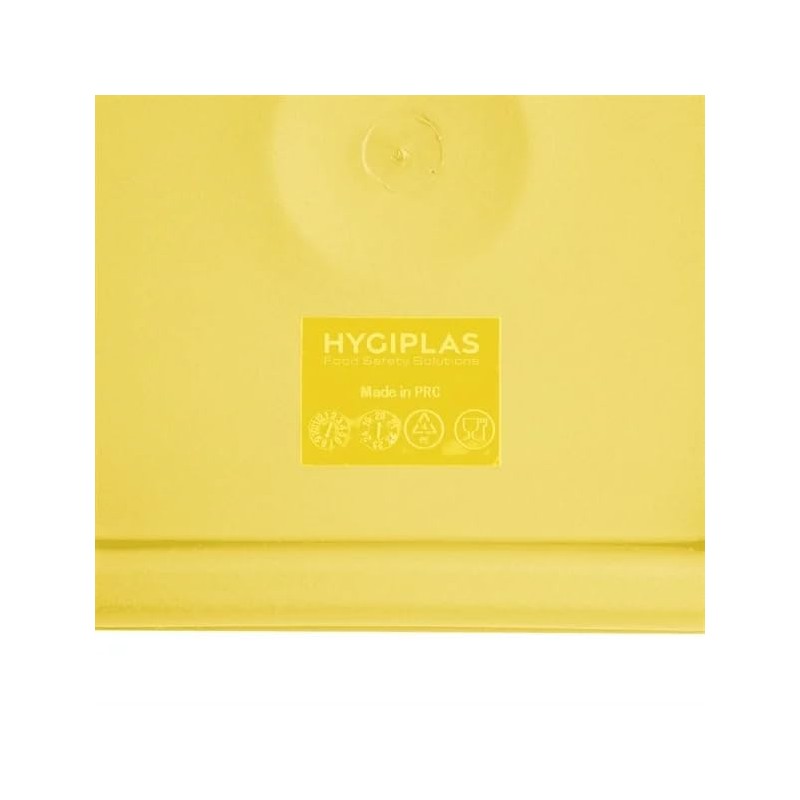 Hygiplas Square Yellow Lid to fit - Large 10/15Ltr
