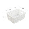 Sosody White Plastic Woven Storage Baskets, 6 Packs