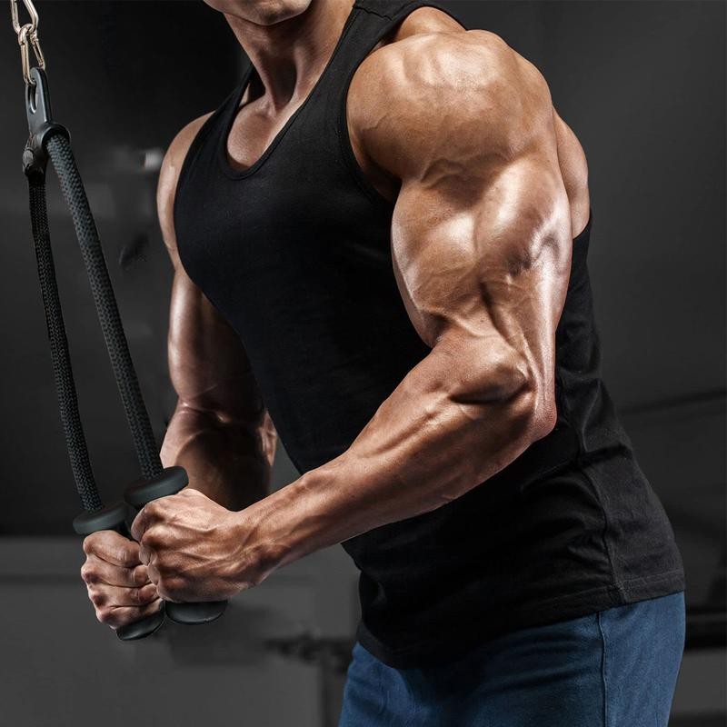 Ergonomic Tricep Rope Pulldown Attachments, Upgraded 27/ 32/ 40 &