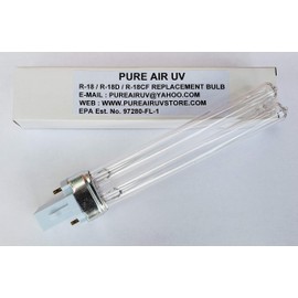 PureAirUV Original TUV PL-S 9W 2 Pin UV-C Germicidal Bulb Replacement for R-18/R-18D/R-18CF