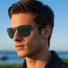 Myiaur Pack of 2 Men's Polarised UV400 Protection Sunglasses for