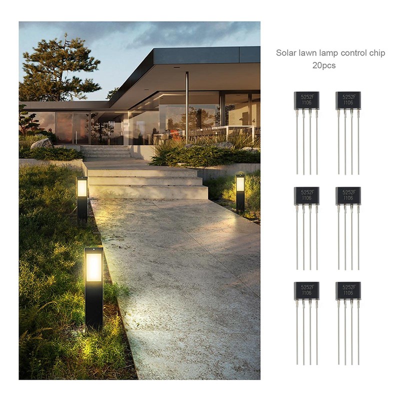 eMagTech 20pcs QX5252F Solar Lawn Light Control Chip LED Driver