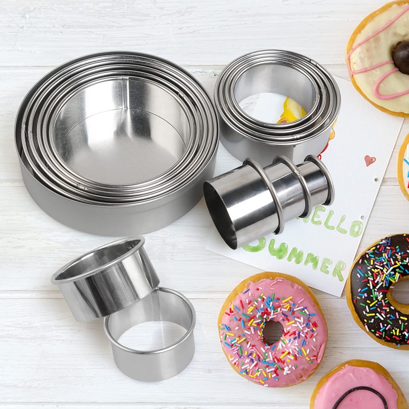 JoyPlus Stainless Steel Cookie Cutters Ring, Pack of 12 Extra