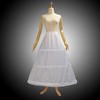 BLESSUME Victorian 3 Hoop Petticoat (White petticoat, One Size(Waist Around
