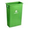 Slim Rectangular Compost Bin, 23 Gallon, Lime Green, 20W x