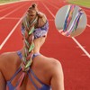 80PCS Hair Braiding Thread, Rainbow Gradient Hair Wraps String for