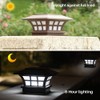 2 Pcs Solar Post Lamp Garden Fence Landscape Light Outdoor