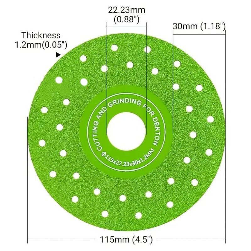 YaeTOP 4-1/2" Rock Slab Grinding Disc,Discos para Cortar Ceramica,Marble,Tile, Diamond