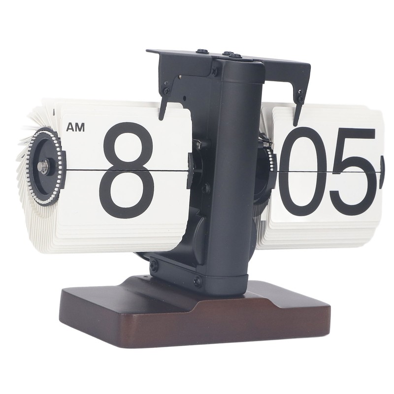 Digital Flip Dоwn Clock Retro Wooden Mechanical Flip Clock Desktop