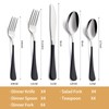 LKTDYMEG 20-Piece Black Silverware Set 18/0 Stainless Steel Silverware Set