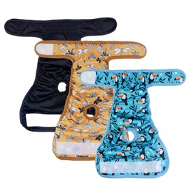 Qiny Washable Dog Diapers (7 Pack), Durable Doggie Diapers, Premium Female Dog Diapers (M Pattern C) YMG001 YMG