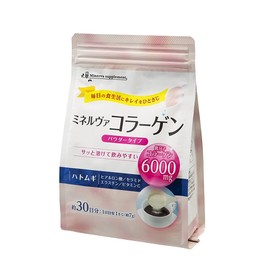 京都薬品ヘルスケア ミネルヴァ 粉末 低分子コラーゲン ハトムギ ヒアルロン酸 セラミド エラスチン コラーゲン パウダー ミネルヴァコラーゲンパウダー 1袋210g 約30日分