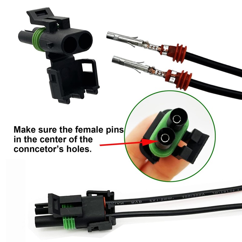 Twippo 10 Kits 2 Pin Connector Weather Pack Connectors Kit