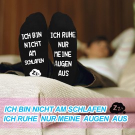 Piroo Gifts for Men Funny Socks Men's Birthday Gift Grandpa Dad Gift Man Pensioner Dad Socks Father Gift Ideas Christmas Advent Calendar Filling, Sleeping