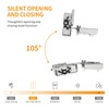 Chibery 2 Pack 3/8" Overlay 4D Soft Close Concealed Hinges