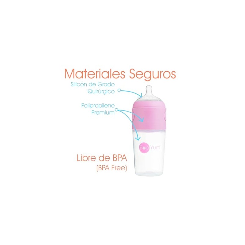 PopYum - Set de Biberones Anticólicos para Bebé para Mezclar